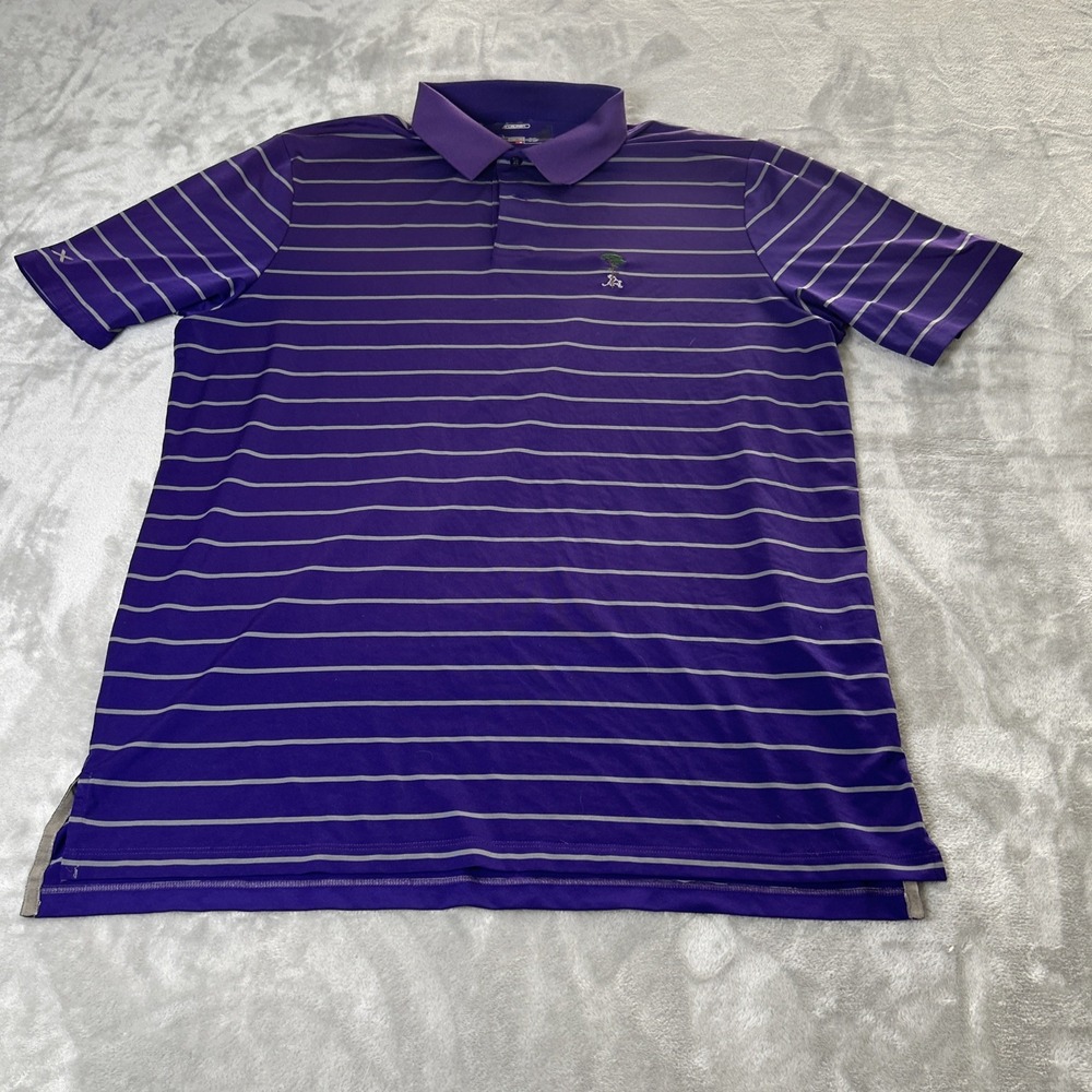 Ralph Lauren RLX Shirt Men's XL Purple Striped Golf